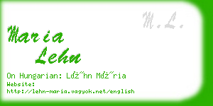 maria lehn business card